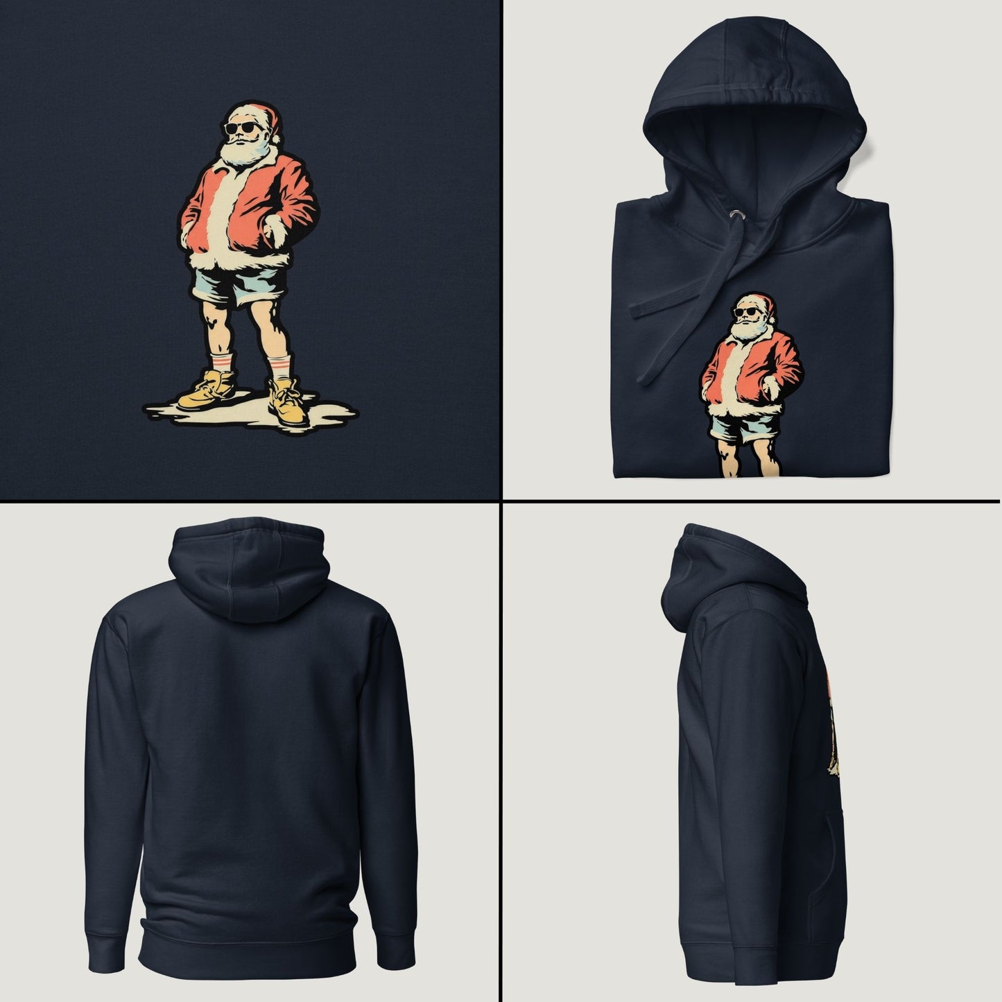 Santa Jorts and All - Vintage Graphic Hoodie