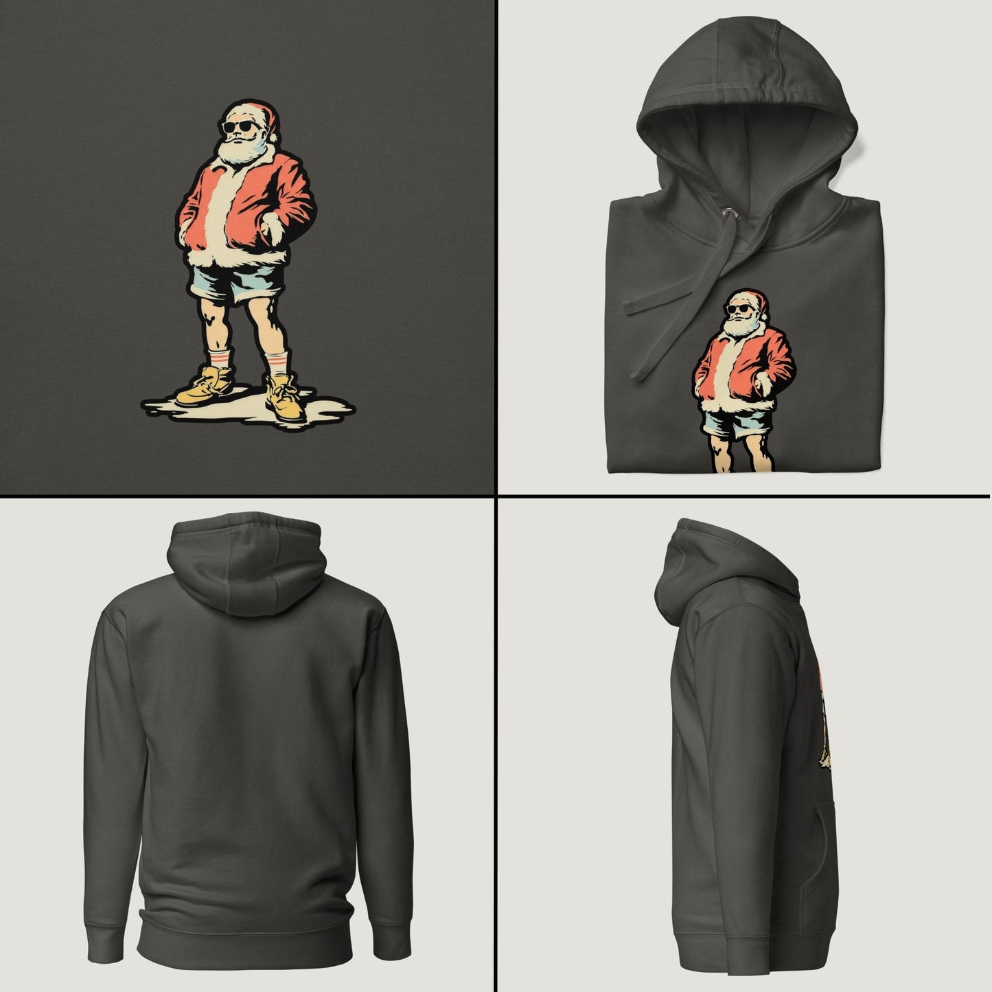 Santa Jorts and All - Vintage Graphic Hoodie