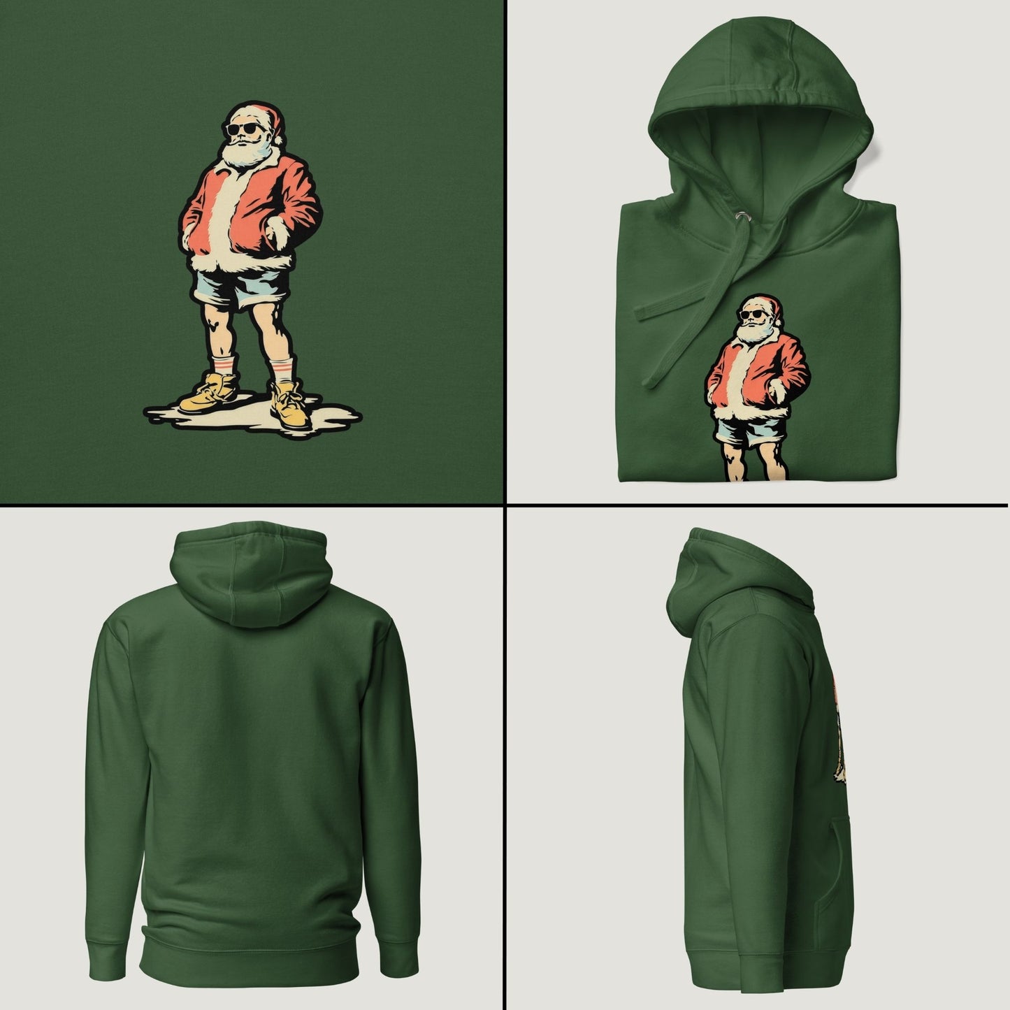 Santa Jorts and All - Vintage Graphic Hoodie