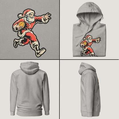Santa "Sleigh Train" Claus: Fullback - Vintage Graphic Hoodie