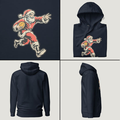 Santa "Sleigh Train" Claus: Fullback - Vintage Graphic Hoodie