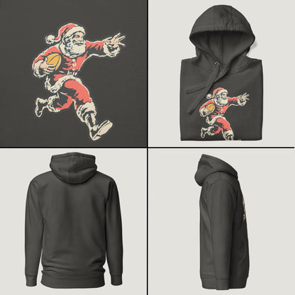 Santa "Sleigh Train" Claus: Fullback - Vintage Graphic Hoodie