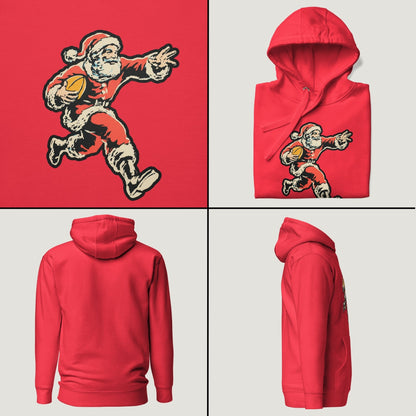 Santa "Sleigh Train" Claus: Fullback - Vintage Graphic Hoodie