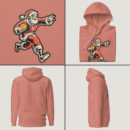 Santa "Sleigh Train" Claus: Fullback - Vintage Graphic Hoodie