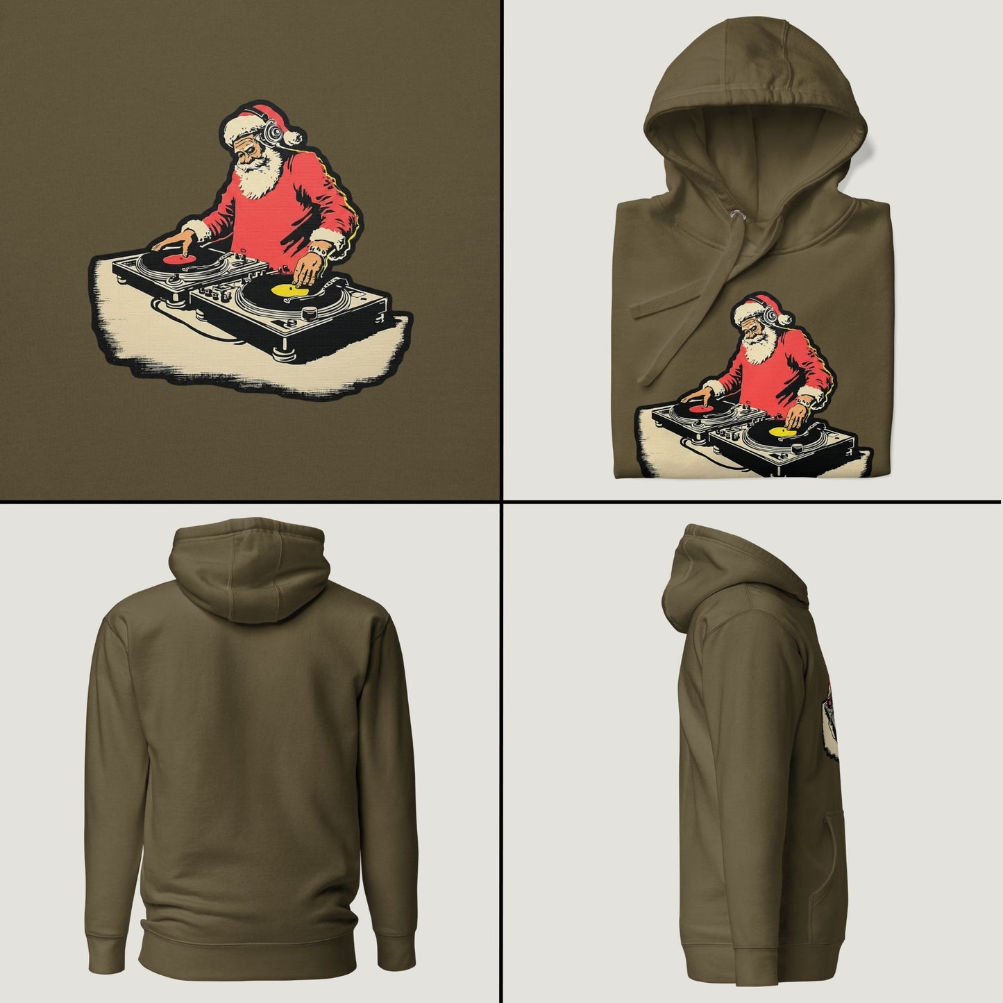 Kris Kringle on the Mix - Vintage Graphic Hoodie