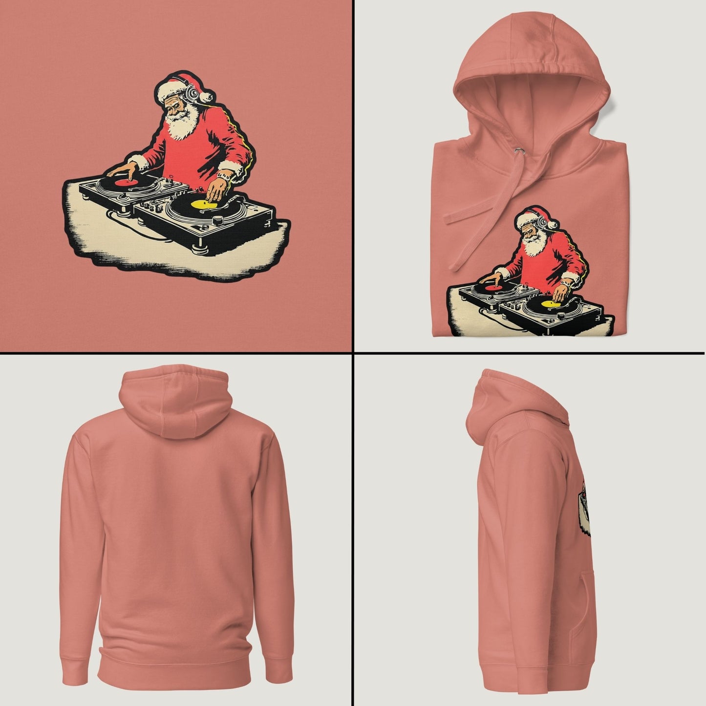 Kris Kringle on the Mix - Vintage Graphic Hoodie