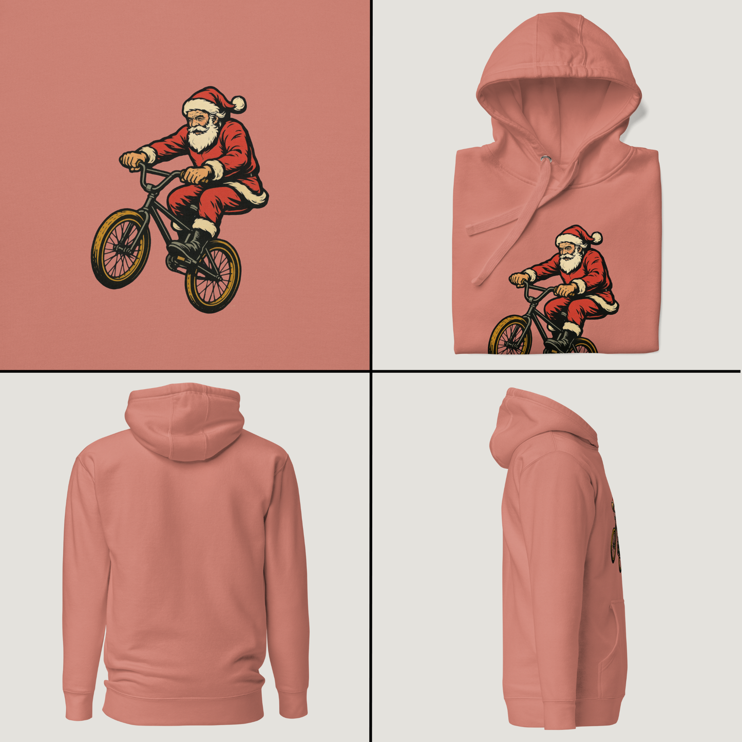 Rad Santa - Vintage Graphic Hoodie